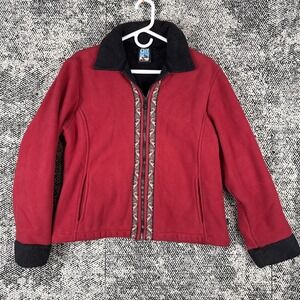 Alf‎ Kuhl Full Zip Bergan Fleece Windproof Jacket Womens Medium Outdoor Red